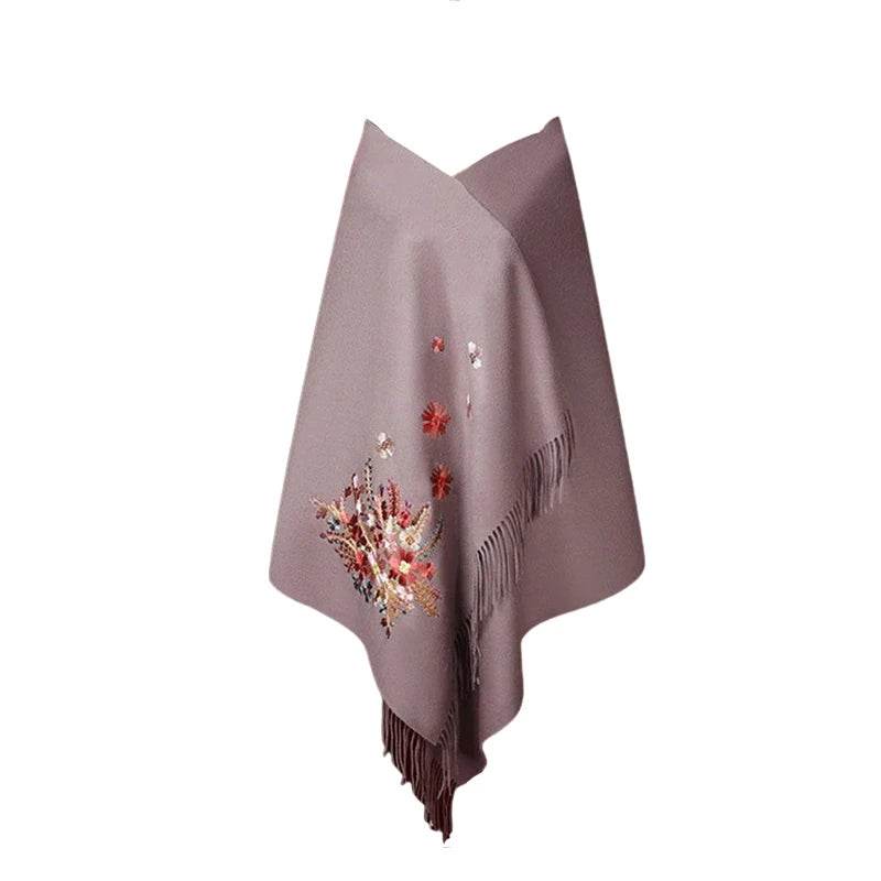 Handcrafted Su Embroidery Cashmere Scarf Luxury Gift Box 200x70cm - Image 10