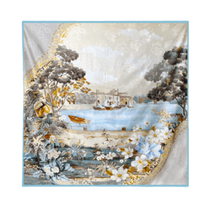 Mulberry Silk 14 Momme Square Scarf Boathouse 108x108 cm