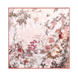 Mulberry Silk 14 Momme Square Scarf Radiant Floral 108x108 cm