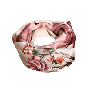 Handcrafted Suzhou Embroidery 100% Mulberry Silk Scarf 155x35 cm