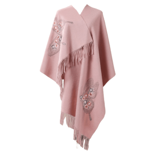 Handcrafted Su Embroidery Cashmere Scarf Luxury Gift Box 200x60cm