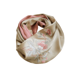 Handcrafted Suzhou Embroidery 100% Mulberry Silk Scarf  155x35cm