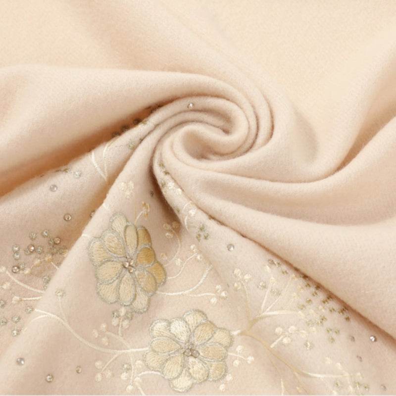Embroidery 100% Pure Cashmere Scarf Warm Winter 200x60 cm - Image 6