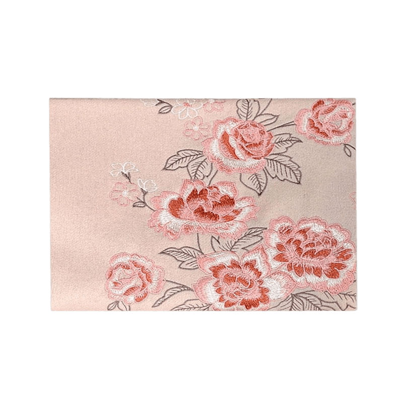 Embroidery 100% Pure Cashmere Scarf Pink Lotus 200x60 cm - Image 6