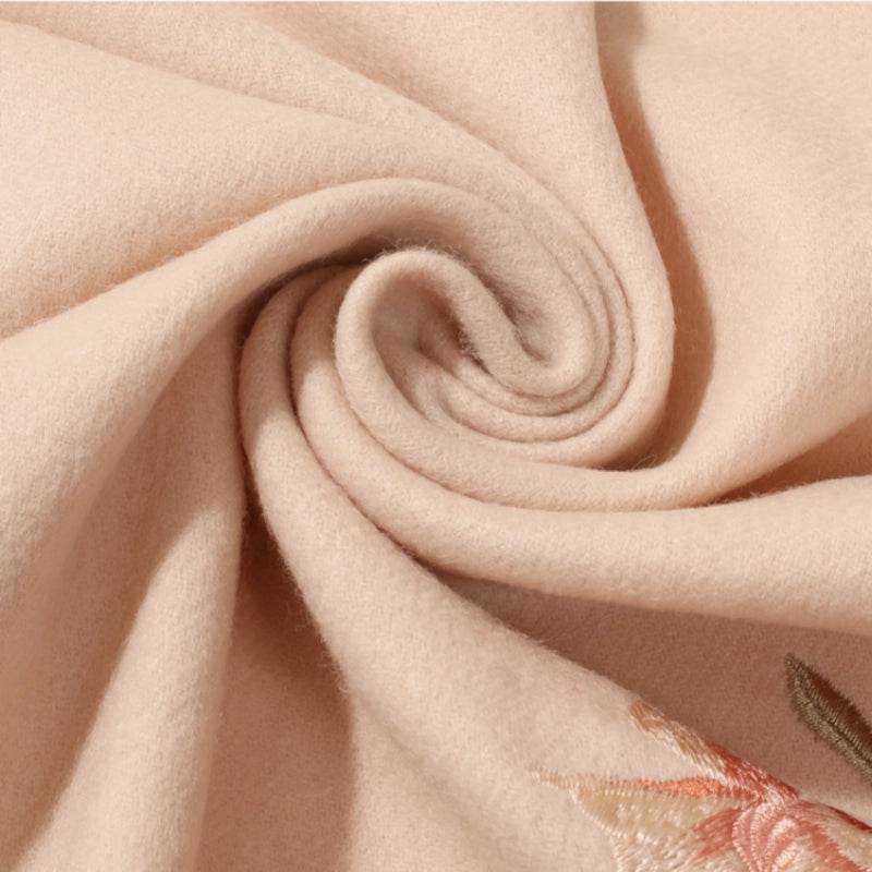 Embroidery 100% Pure Cashmere Scarf Elegant Winter Accessory 200x60 cm - Image 7
