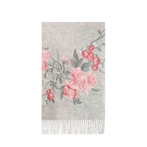 Embroidery 100% Pure Cashmere Scarf Soft and Warm 200x70 cm
