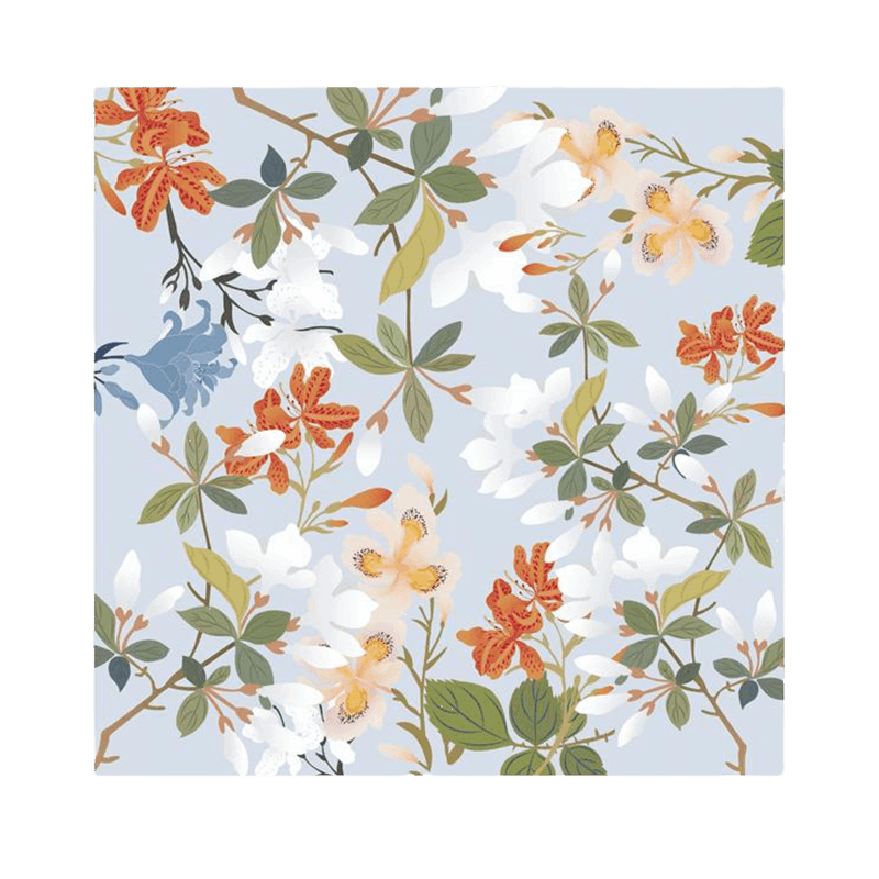 National Museum Floral Silk Square Scarf Four Seasons 53 x 53 cm - Image 9