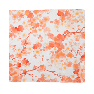 100% Mulberry Silk Elegant Silk Scarf Hundred Flowers Design 65x65cm