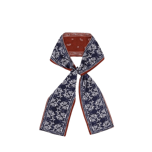 12 Momme Satin Long Silk Scarf Elegant Cloud Pattern 14.5x145cm