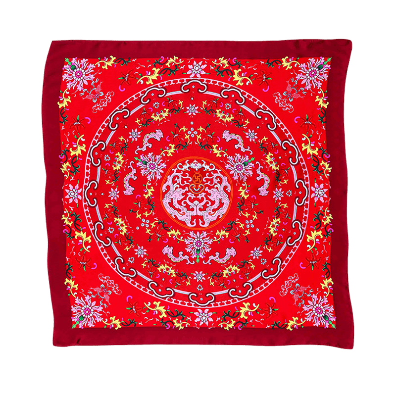 Mulberry Silk Elegant Square Scarf Fate of Fortune 90x90cm