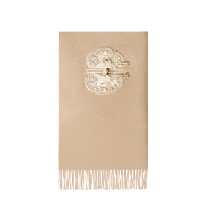 Handcrafted Embroidery Premium 100% Wool Scarf Shawl Beaded Fringe 180x30cm