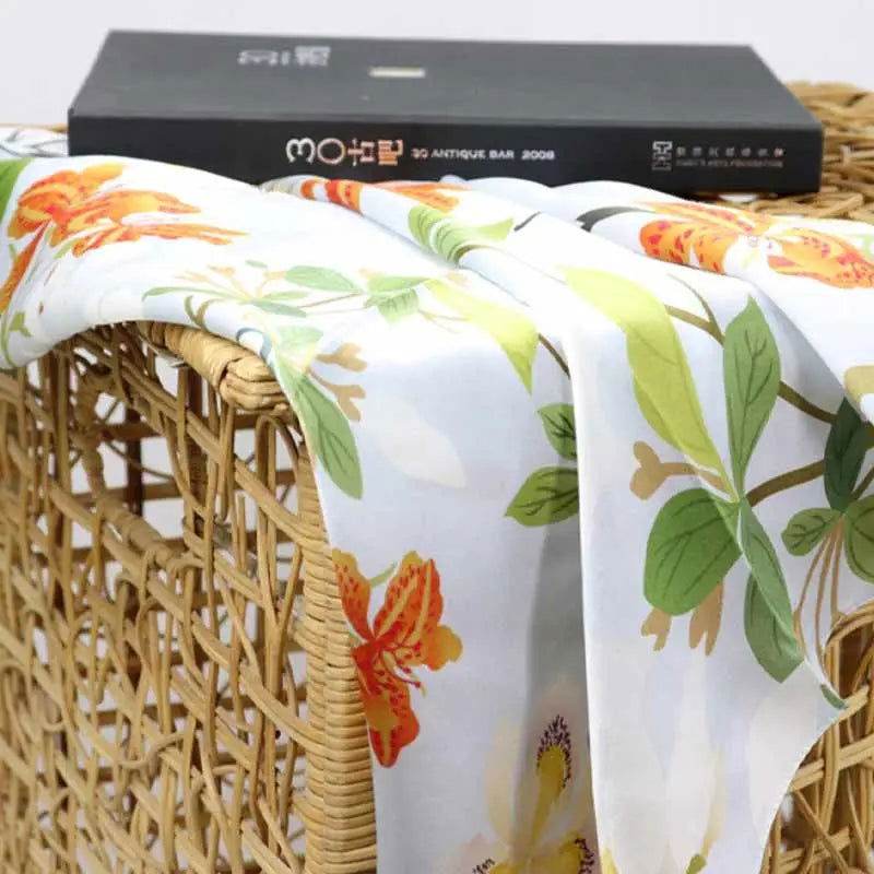 National Museum Floral Silk Square Scarf Four Seasons 53 x 53 cm - Image 5