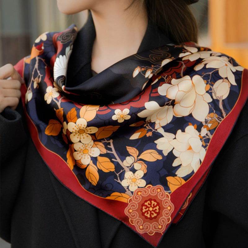 Mulberry Silk 14 Momme Square Scarf Luxury Accessory 63.5x63.5 cm - Image 2