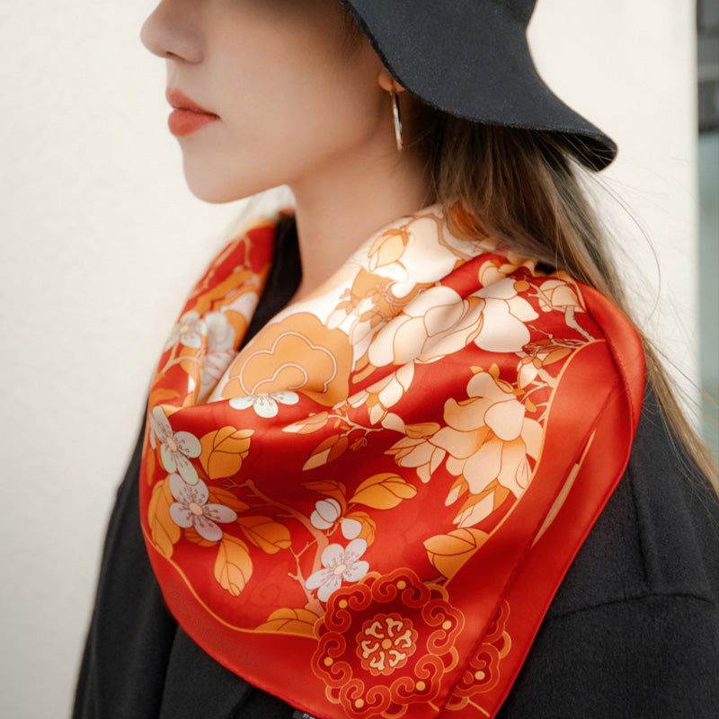 Mulberry Silk 14 Momme Square Scarf Luxury Accessory 63.5x63.5 cm - Image 5