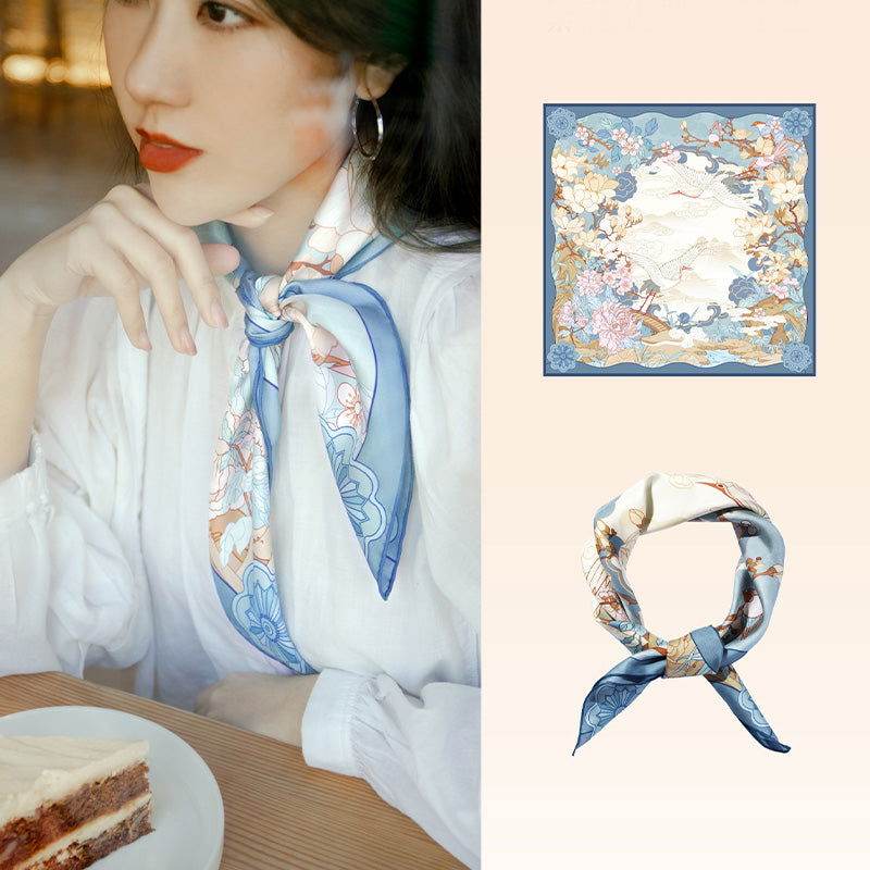 Mulberry Silk 14 Momme Square Scarf Luxury Accessory 63.5x63.5 cm - Image 8