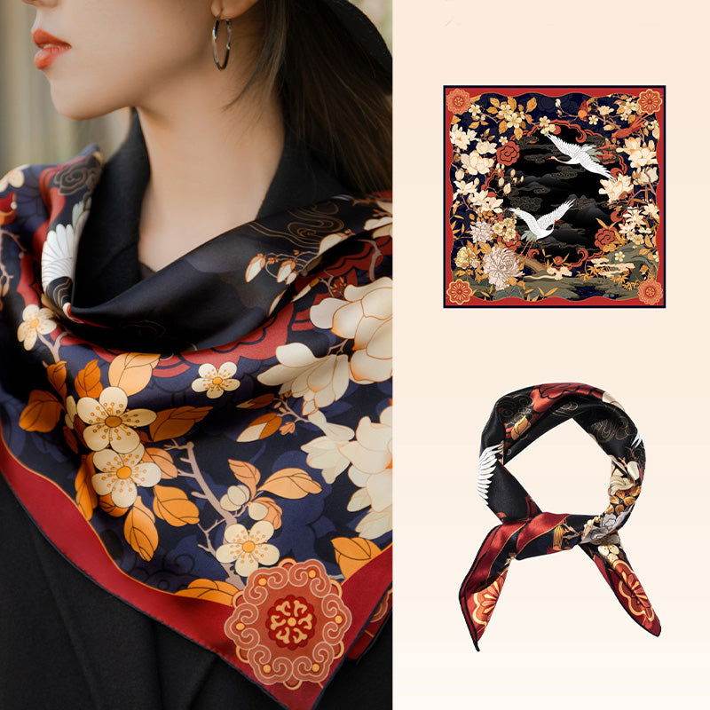 Mulberry Silk 14 Momme Square Scarf Luxury Accessory 63.5x63.5 cm - Image 10