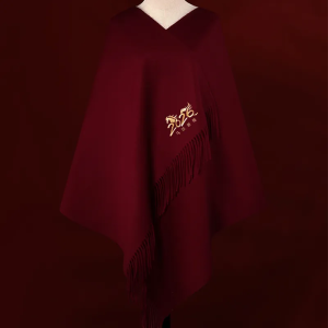 Luxury Embroidered Wool Cashmere Scarf – 2026 Galloping Grace