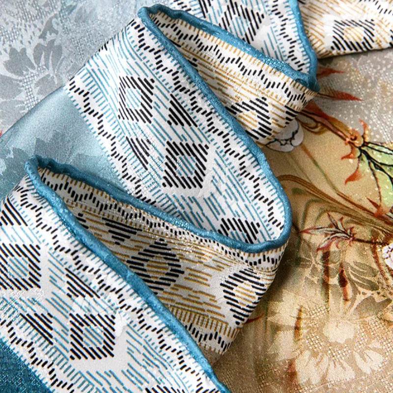 Mulberry Silk 14 Momme Square Scarf Plum Blossom 108x108 cm - Image 10